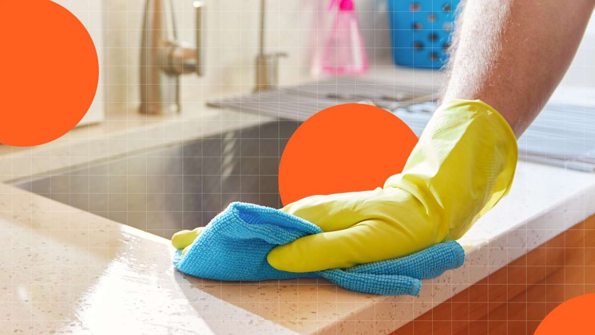 how to clean kitchen sink